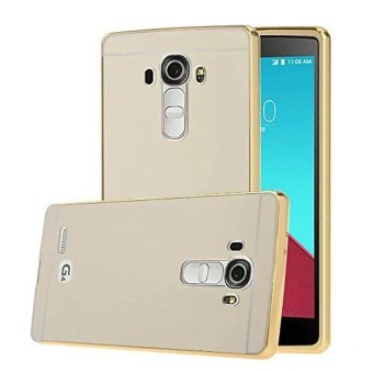 Belanja murah Case For LG G4 Stylus Bumper Slide Mirror - Gold Pelacakan Harga