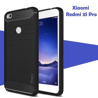 Gambar Case Ipaky Carbon Fiber for Xiaomi Redmi 3S Prime Softcase PremiumShockproof TPU   Hitam