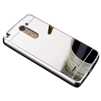 Gambar Case Metal for LG G3 Stylus Aluminium Bumper With Mirror BackdoorSlide   Silver