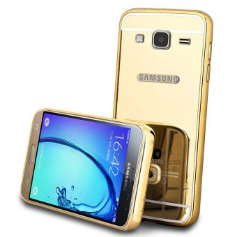 Gambar Case Mirror Aluminium Bumper For Samsung J1 Mini   Emas