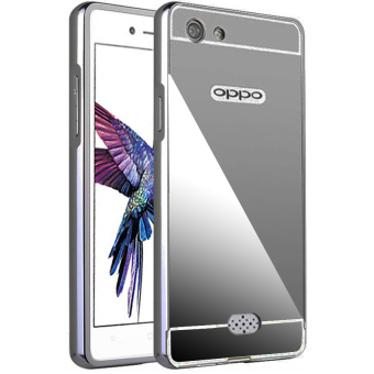 Gambar Case Oppo Neo 5 Bumper Mirror Slide   Hitam