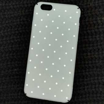 Gambar CASE Premium Hardcase iPhone 6 6S POLKADOT   GREY