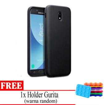Case Slim Black doff Matte Samsung Galaxy J5 Pro / LTE Softcase Anti minyak + free1x Holder gurita  
