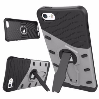 Gambar Case Sniper Armor Dual Layered TPU+PC Hybrid Back Cover Phone Casewith 360 Kickstand for Apple Iphone 5   5S   5SE