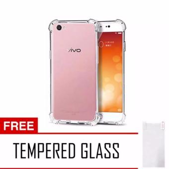 Gambar CASE SOFTCASE TPU COVER ANTI SHOCK   ANTI CRACK FOR VIVO V5 PLUS   VIVO X9   CLEAR FREE TEMPERED GLASS