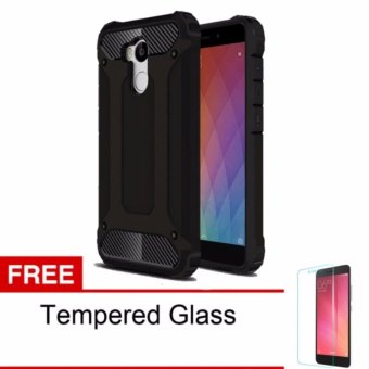 Gambar CASE TOUGH ARMOR CARBON FIBER 2 LAYER FOR SAMSUNG GALAXY J3 2017  J3 PRIME BLACK + GRATIS TEMPERED GLASS