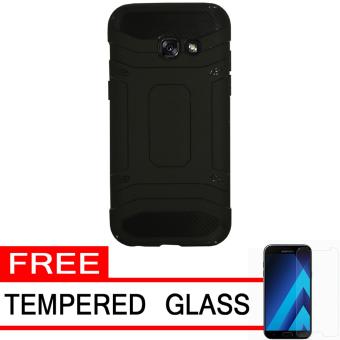 Gambar Case Tough Armor Karbon Luxury Carbon for Samsung Galaxy A3 2017   Black + Free Tempered Glass