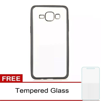 Gambar Case Ultrathin Shining Chrome Untuk Samsung Galaxy J5 2015   Black  Free Tempered Glass