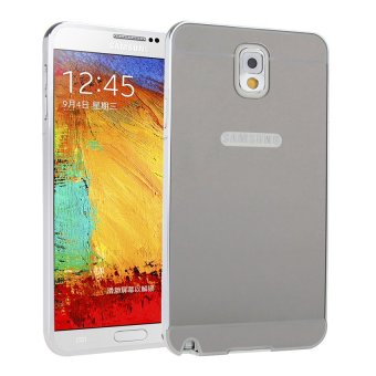 Gambar Case untuk Samsung Galaxy Note 3 Bumper Backcase Mirror Series   Silver