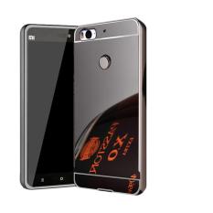 Case Xiaomi Mi 4s / Xiaomi Mi4s Alumunium Bumper With Sliding Mirror / Bumper Mirror Xiaomi Mi 4s / HardCase Xiaomi Mi4s / Hard Cover / Back Cover / Casing HP - Hitam