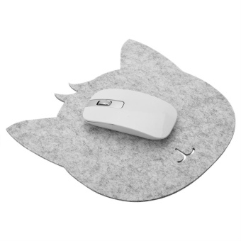 Gambar Cat bentuk anti Static Felts tabel Mouse Pad kantor Tahan Debu meja Pads (Abu abu Muda)