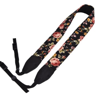 Gambar Chinese Style Flower Camera Neck Shoulder Strap Belt for AllSLR DSLR (Black)(LF 06)   intl