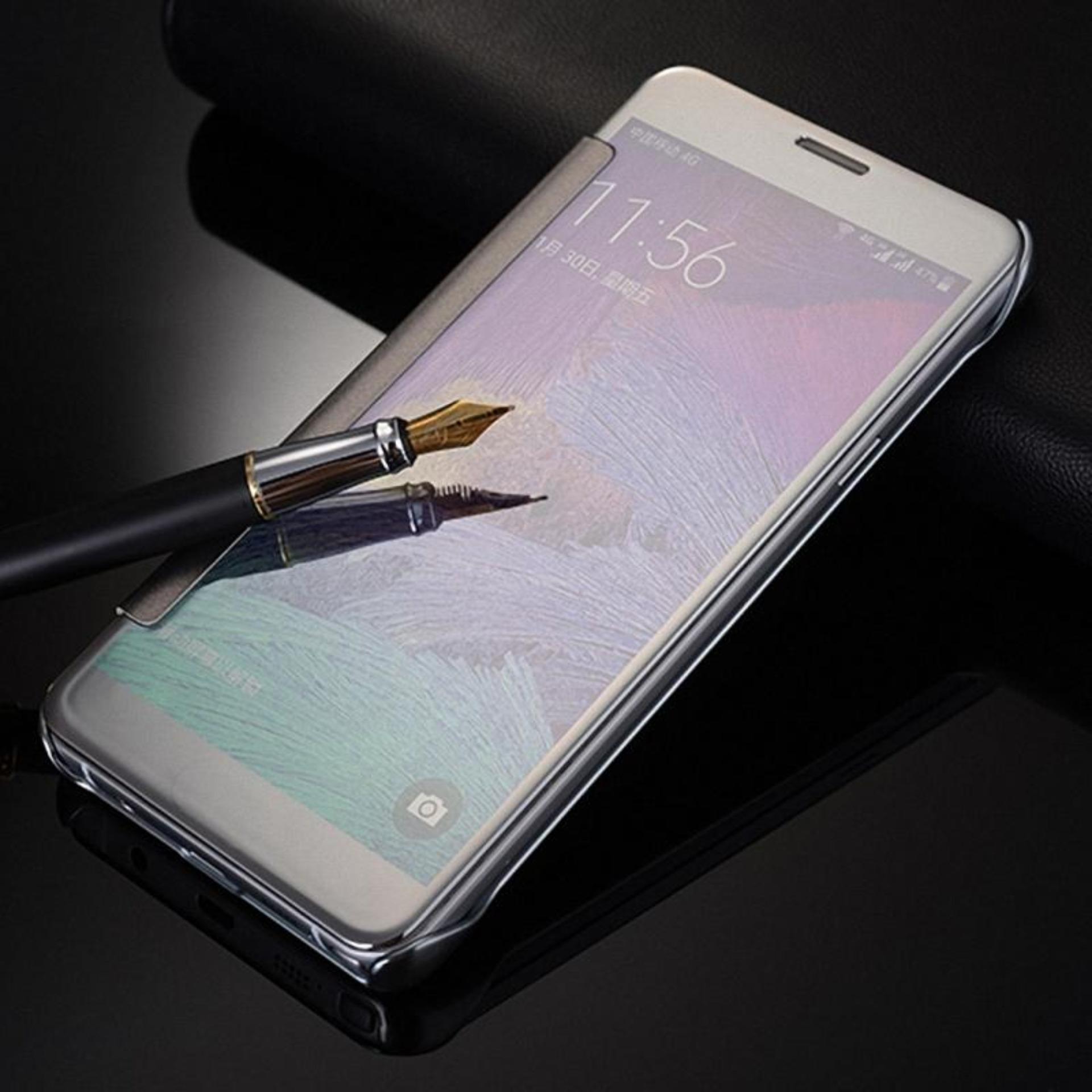 Clear View Flip Cover Samsung Note 4 Casing Hardcase Sarung Hp Case Clear View Flip Cover Samsung Note 4 Casing Hardcase Sarung HP Case