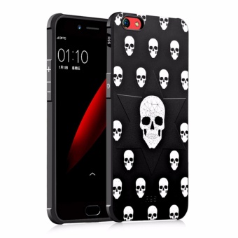 Gambar COCASE Solid color Silicone phone case for Oppo F3 A77(Skull)  intl