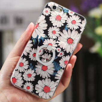 Gambar Conner IPhone6S 6plus Transparan Ukiran 3 Dimensi Casing Lunak Casing HP