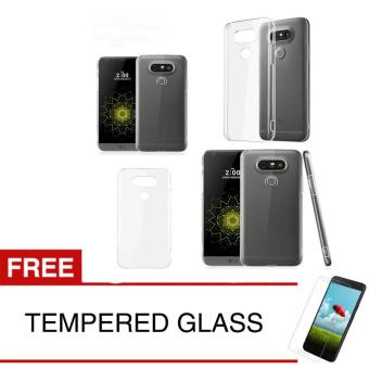 Gambar Crystal Case for LG G5   G5 SE   Clear Hardcase + Gratis Tempered Glass