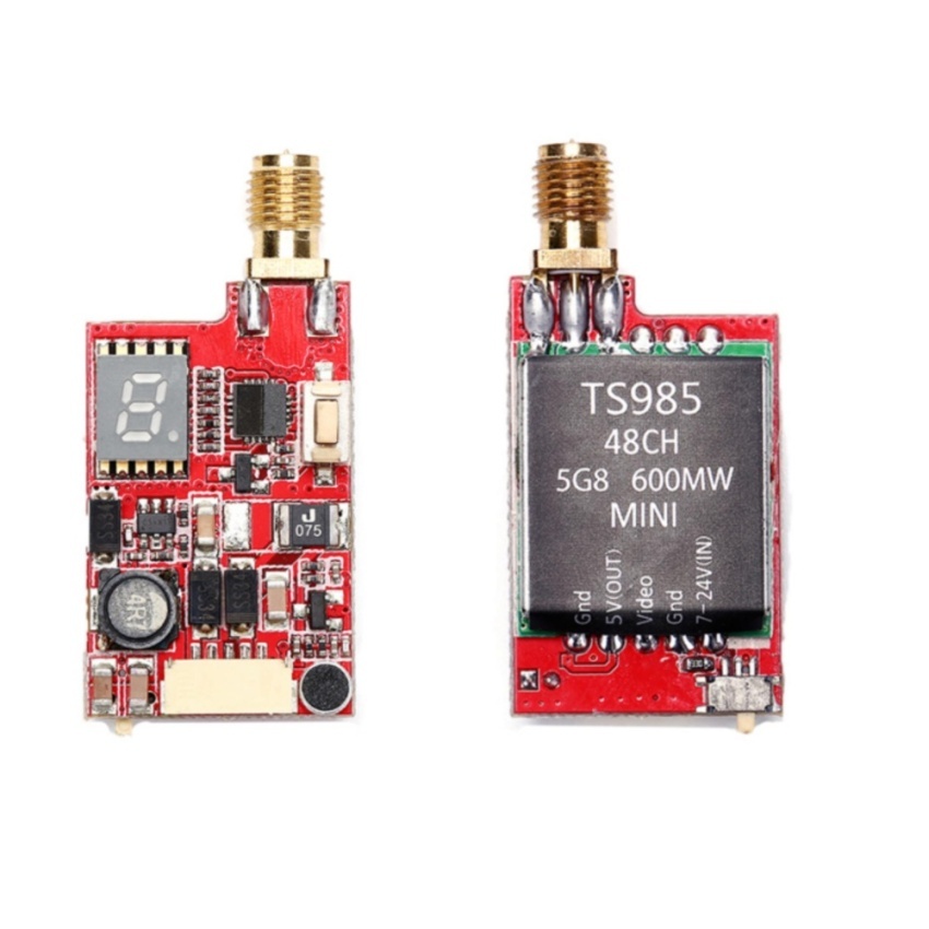 CStore 48Ch 5.8g Ts985 25 MW/600 MW Wireless AV Video Transmitter dengan MIC untuk FPV Drone- INTL