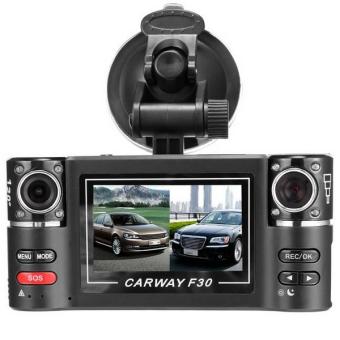 Gambar Cyber 2.7inch Dual Lens Car Vehicle 5MP HD Dash Camera DVR Cam Night Vision Recorder Kit (Black)