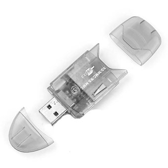 Gambar Cyber SD SDHC RS MMC USB 2.0 Secure Digital Memory Card READER f. 1GB 2GB 4GB 8GB 16GB (Grey)   Intl