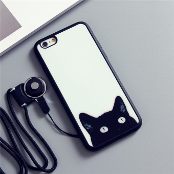 Gambar Ditambah iphone6 lanyard halter perempuan lengan pelindung shell telepon