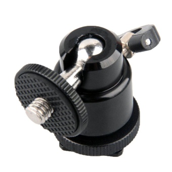 Gambar dmscs Mini Ball Head with Lock and Hot Shoe Adapter CameraCradle(Black)   intl