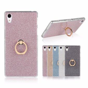 Gambar Drop Resistance Metal Ring Stand TPU Phone Case Cover for SonyXperia Z2 (Pink)   intl