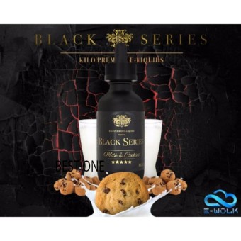 Gambar E Liquid KILO Black Series Juice Premium Rokok Elektrik Refill kemasan 1 botol x 60 ml   Rasa MILK   COOKIES