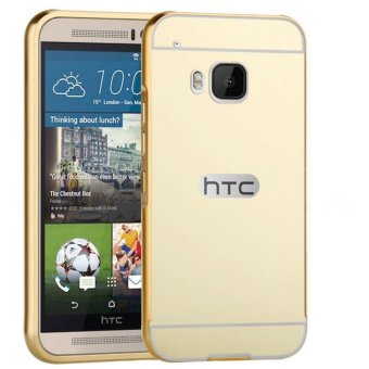 Gambar Elaike For HTC One M9 2 in 1 Luxury Aluminum Metal Mirror PC Phone Cover Case (Gold)   intl