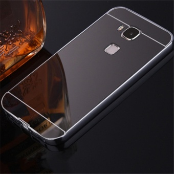 Gambar Elaike For Huawei G8 2 in 1 Luxury Aluminum Metal Mirror PC PhoneCover Case (Black)   intl