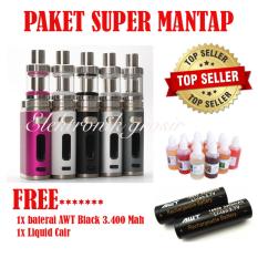 Eleaf iStick Pico Starter Kit 75W Rokok Elektrik - FREE Baterai AWT Black 3.400 MAH +