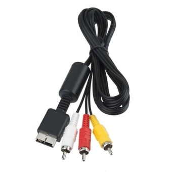 Gambar ELEC Black 6 Ft Audio Video AV Cable to RCA For PlayStation PS  PS2   PS3   intl