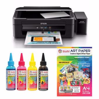 Gambar Epson Printer L360 Sun Dura Ultra Art Paper Ink Bonus Art Paper A4