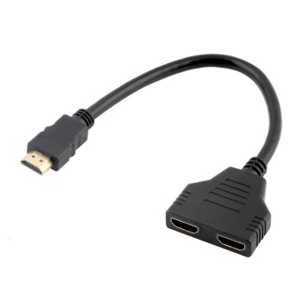Gambar ERA Hdmi Male To 2 Hdmi Female 1 In 2 Out Hdmi Cable AdapterConverter 1080P Black   intl