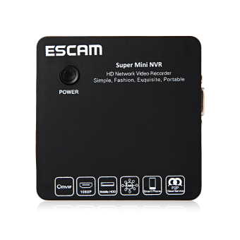 Gambar Escam K108 Onvif NVR Video Recorder for IP Camera EU PLUG (Black)