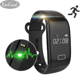 Gambar EsoGoal Fitness Tracker gelang pintar bluetooth Heart Rate Monitor aktivitas jam tangan gelang Pedometer tidur gelang kalori Track langkah kesehatan Band IP 57 tahan air jam tangan pintar untuk i Phone   ponsel Android