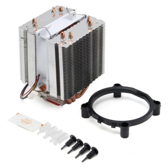 Gambar Fan CPU Quiet Cooler Heatsink 4 Heat Pipe For Intel LGA775 1155 1156 Core i7 AMD   intl
