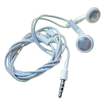 Gambar Fang Fang In Ear Headset Earphone For iPhone 4S 4G 3GS iPod Nano(White)