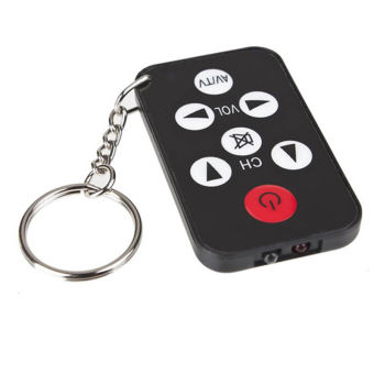 Gambar Fang Fang Mini Universal Infrared IR TV Set Remote Control with HotKeychain (Black)