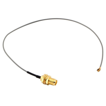 Gambar Fang Fang U.FL IPX to RP SMA Female Nut Bulkhead Pigtail 1.13 Cable for PCI Wifi Card (Gold)