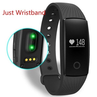 Gambar Fashion Fitness Tracker Heart Rate Monitor Wristband Strap For IPROID107 Smart Watch FAN (Color Black)   intl