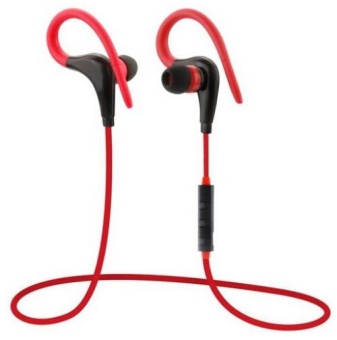 Gambar Fashion Sports Earphone With Mic Remote Control Headphones XT 1 Wireless Bluetooth 4.1 Stereo Headse   Red   intl