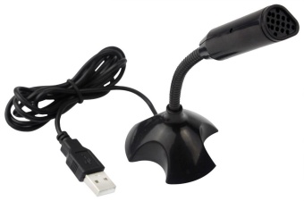 Gambar fehiba USB 2.0 Desktop Mini Studio Speech Mic Microphone, Black   intl