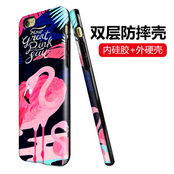 Gambar Flamingo IPhone7 Menjatuhkan Drop Lulur Setengah Bungkus Cangkang Keras Handphone Shell