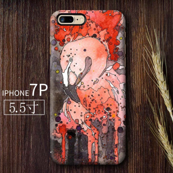 Gambar Flamingo IPhone7 Menjatuhkan Drop Lulur Setengah Bungkus Cangkang Keras Handphone Shell