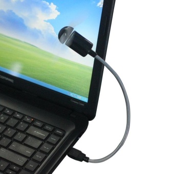 Gambar Flexible USB Mini Cooling Fan Cooler For Laptop Desktop PC ComputerBK   intl