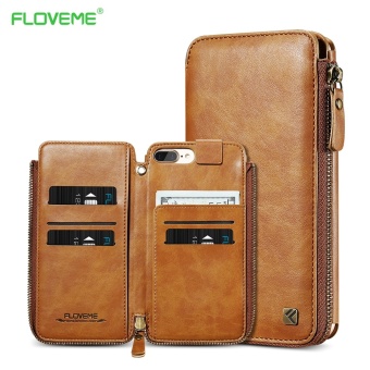Gambar FLOVEME For IPhone 6 6S Plus 7 Plus Leather Flip Multi functionRemovable Card Money Wallet Holder Stand Cases 5.5inch   intl