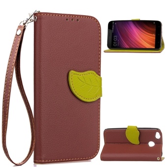 Gambar Folio PU leather Card holder Cover with magnetic closure shellpattern phone case For Xiaomi Redmi 4X (5.0\