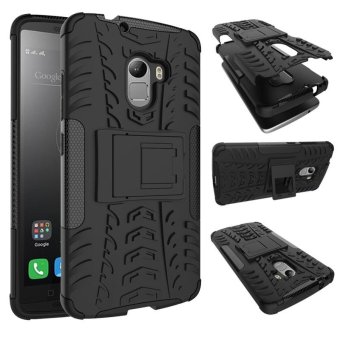 Gambar for Lenovo K4 Note Case, Hard PC+TPU Shockproof Tough Dual LayerCover Shell for Lenovo X3 lite, A7010,, Black intl