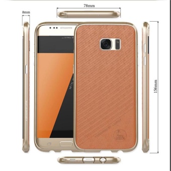 For Samsung Galaxy S7edge Metal Frame Phone Cases Original Luxury Aluminum Bumper + PU Leather Back Cover Case - Intl April 2018 - 3 For Samsung Galaxy S7edge Metal Frame Phone Cases Original Luxury Aluminum Bumper + PU Leather Back Cover Case - intl - 3