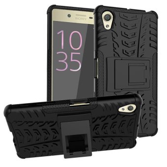 Gambar for Xperia X Case, Hard PC+TPU Shockproof Tough Dual Layer CoverShell for Sony F5122, Black   intl